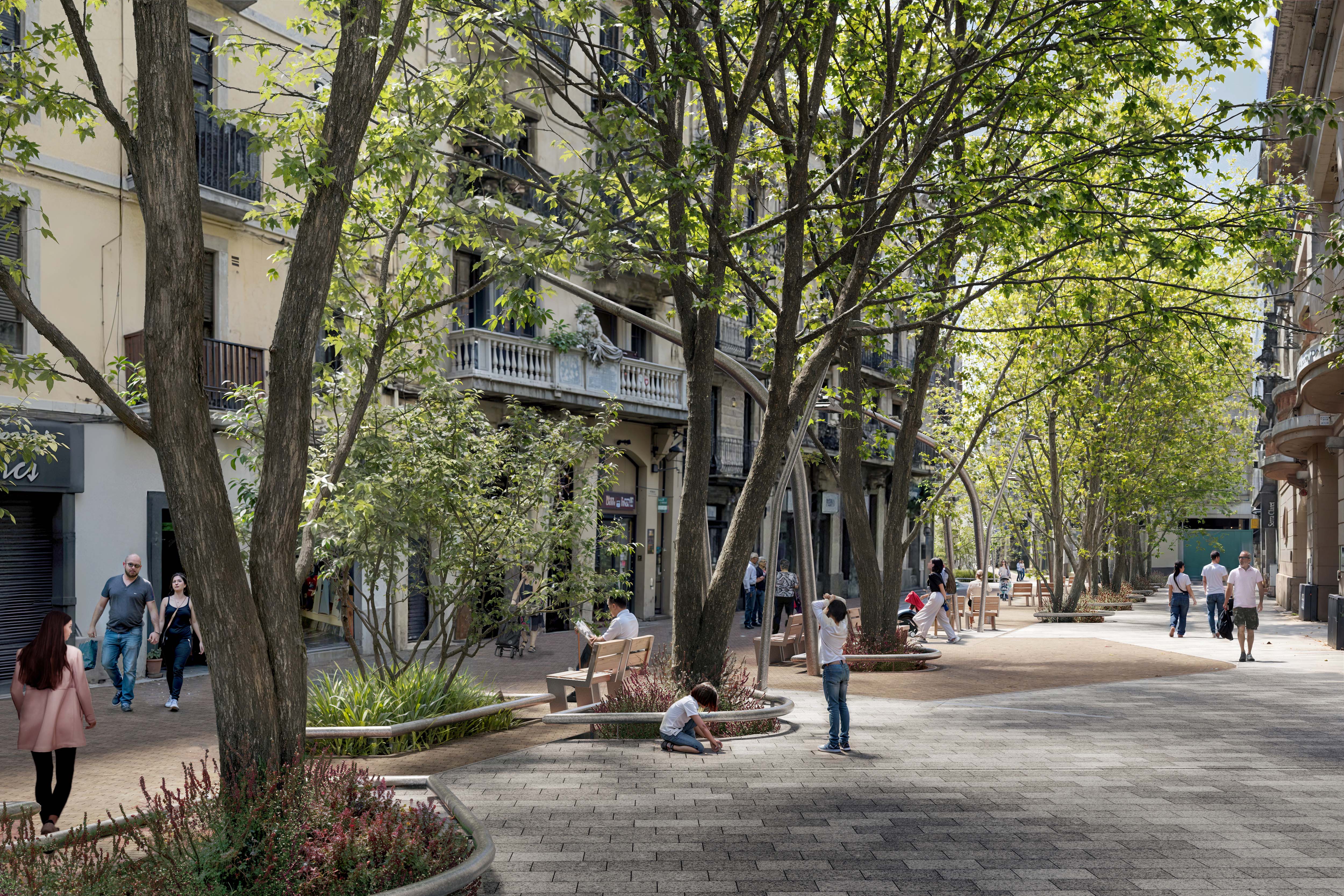 Simulació de com serà el carrer Guimerà després de les obres de reforma