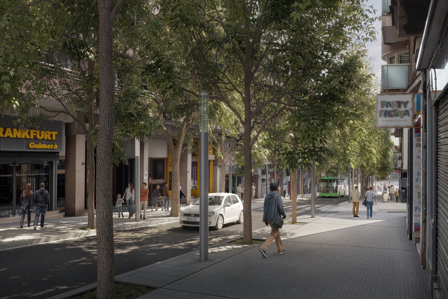 Simulació de com serà el carrer Guimerà després de les obres de reforma