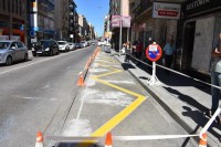 Treballs de modificació de la zona d'estacionament d'un tram de la carretera de Cardona