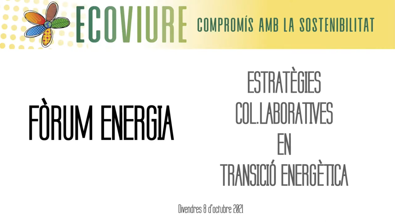 forum energia Ecoviure Manresa 2021