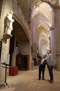 L'alcalde visita la nova imatge que recorda a Sant Ignasi pelegrí a La Seu