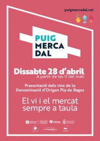 El Mercat Puigmercadal acollirà aquest dissabte una presentació dels vins de la Denominació d'Origen Pla de Bages