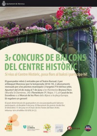 Manresa convoca la tercera edició del concurs de guarniment floral de balcons al Centre Històric