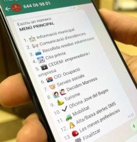 L'avís d'incidències i les peticions de cita prèvia, principals usos del canal de WhatsApp de l'Ajuntament de Manresa en el primer any