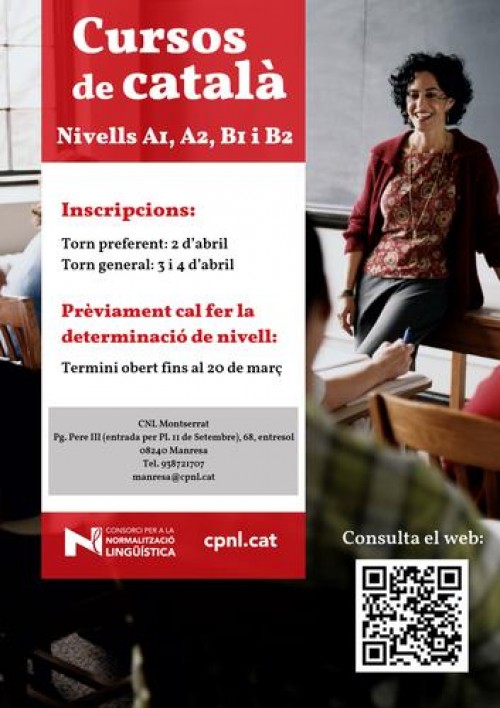 Les inscripcions als cursos de català per adults del CPNL seran del 2 al 4 d'abril 