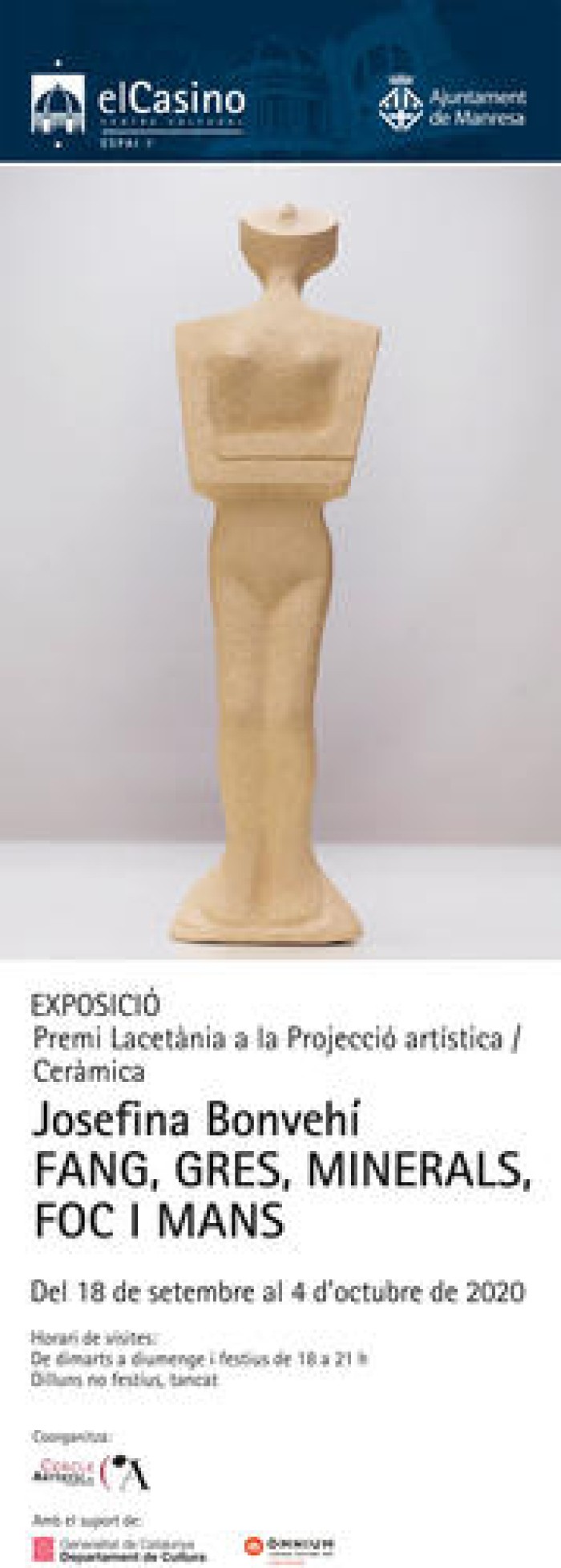 L'Espai 7 del Casino inaugura demà l'exposició 'Fang, gres, minerals, foc i mans', de Josefina Bonvehí Planell