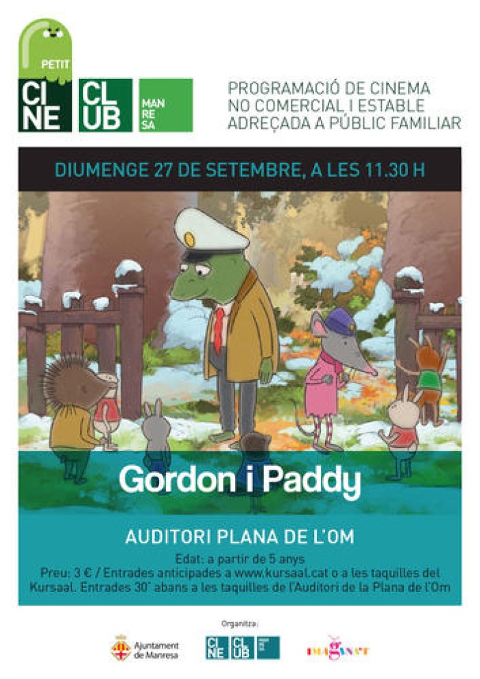 Petit Cine Club projecta aquest diumenge la pel·lícula Gordon i Paddy