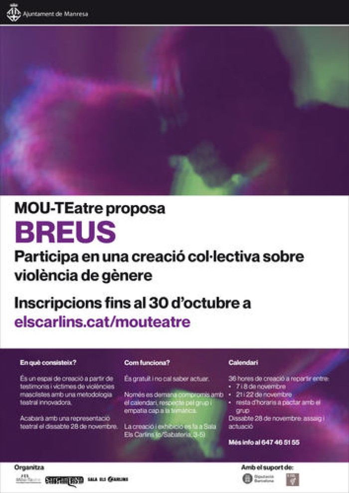 Torna el 'MOU-TEatre' amb una proposta que explora el perquè de la violència de gènere i el seu impacte personal i social