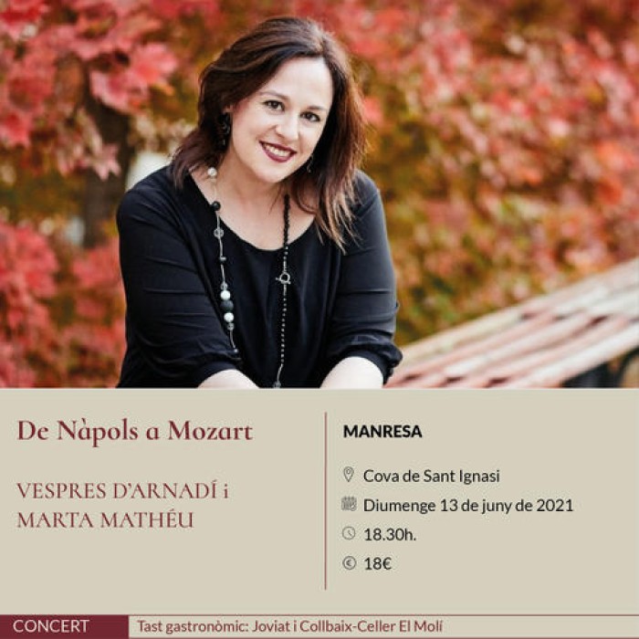 La soprano Marta Mathéu i l'orquestra Vespres d'Arnadí clouen aquest diumenge a Manresa el festival Espurnes Barroques  