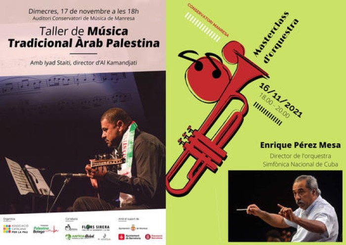 El prestigiós director d'orquestra cubà, Enrique Pérez Mesa, i el músic palestí, Iyad Staiti, faran una masterclass al Conservatori de Música de Manresa