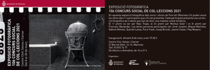 El Selves i Carner i el Casal de les Escodines  acullen l'exposició fotogràfica 10è concurs social de col·leccions 2021 i una mostra dedicada a l'enginyer Honori Pla Alloza