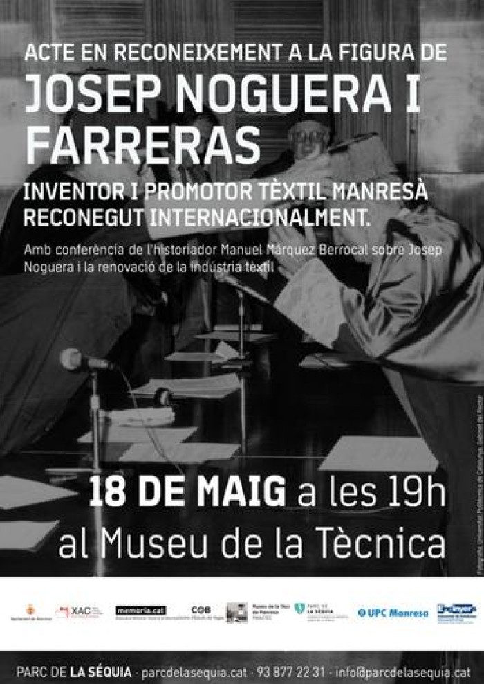 El Museu de la Tècnica acull aquest dimecres un acte de reconeixement a l'enginyer manresà Josep Noguera 