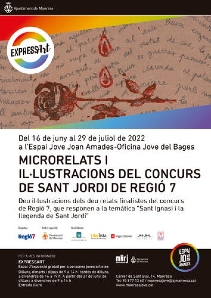 Lliurament de premis i estrena de l'exposició de relats i il·lustracions del concurs de Sant Jordi de Regió7