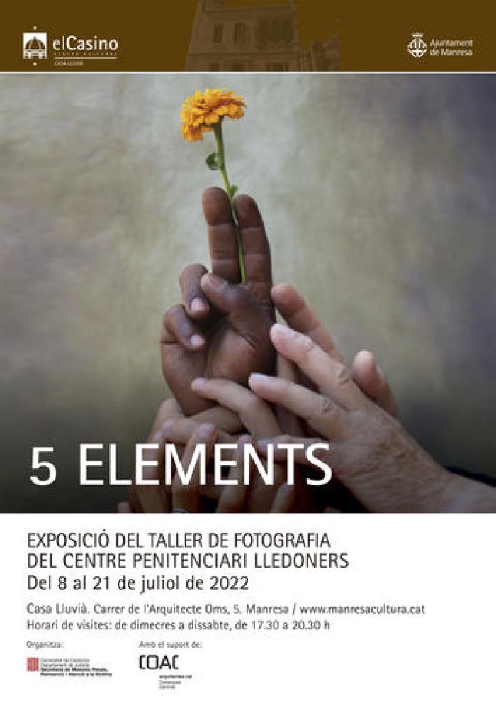 Demà s'estrena a la Casa Lluvià «5 elements», una exposició fotogràfica d'interns de Lledoners