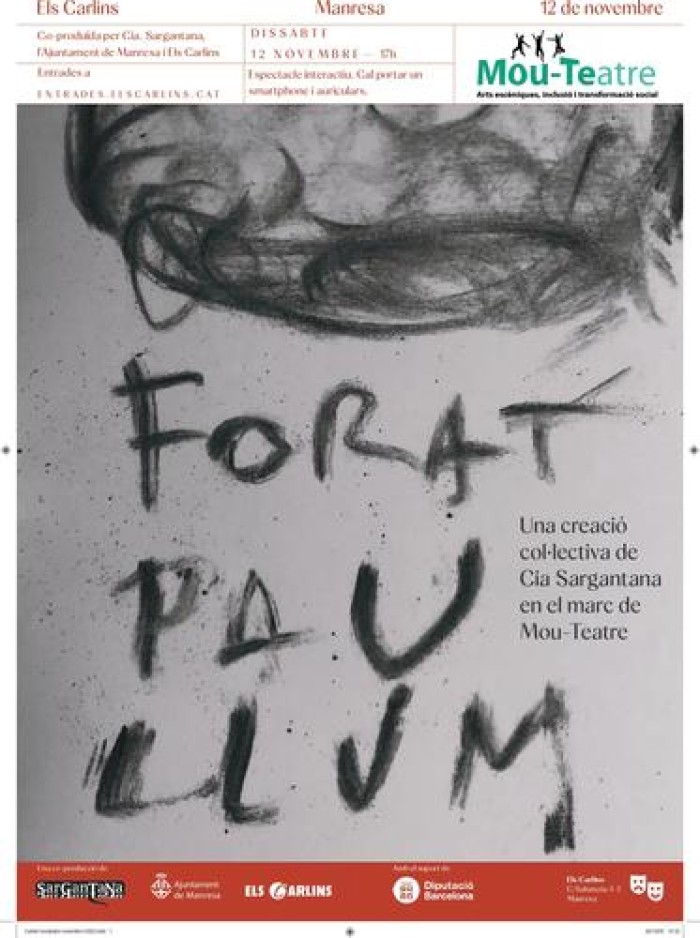 Segona representació de Forat, Pau, Llum, una obra de teatre social de MOU-TEatre que reflexiona sobre els models de consum 