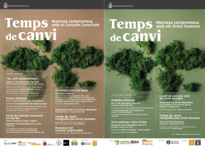 L'Ajuntament presenta la campanya Temps de canvi per sensibilitzar sobre la pau i el consum conscient, en el marc del Dia Internacional dels Drets Humans 