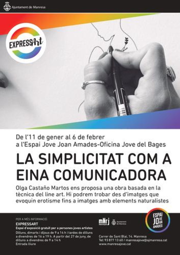 L'Espai Jove Joan Amades acull l'exposició «La simplicitat com a eina comunicadora», d'Olga Castaño Martos