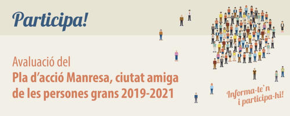 L'Ajuntament promou una enquesta per avaluar el pla d'acció Manresa, Ciutat  Amiga de les Persones Grans 2019-2021