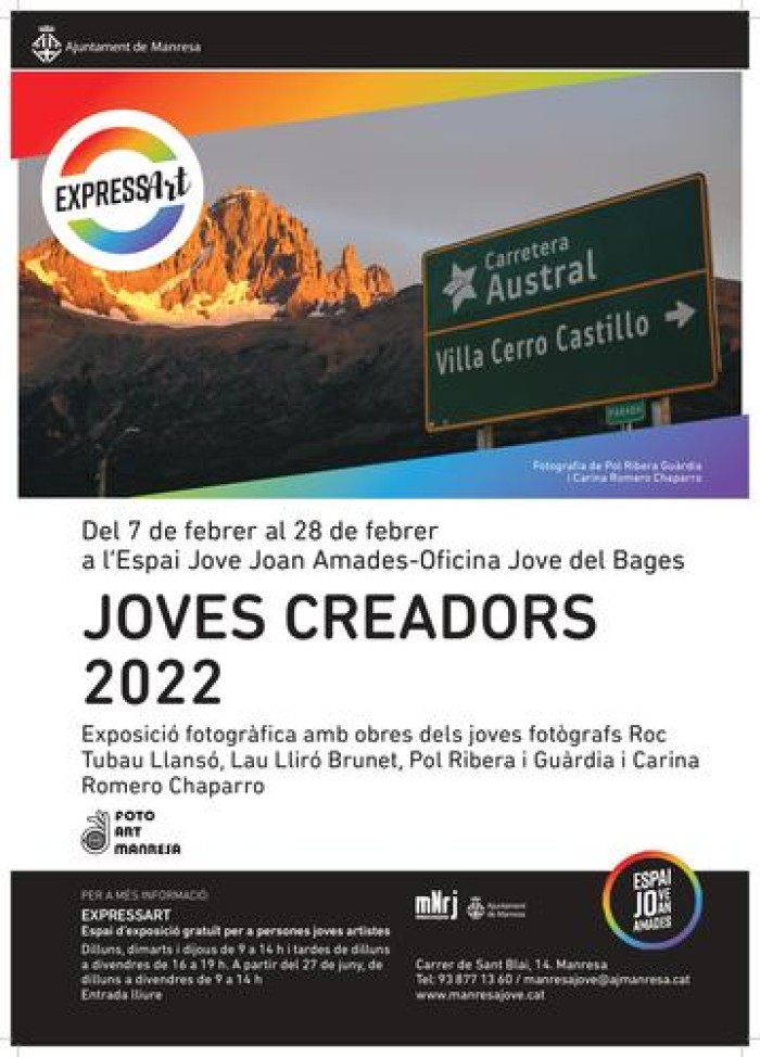 Quatre joves fotògrafs exposen les seves obres a l'Espai Jove Joan Amades en el marc del cicle Joves Creadors 2022