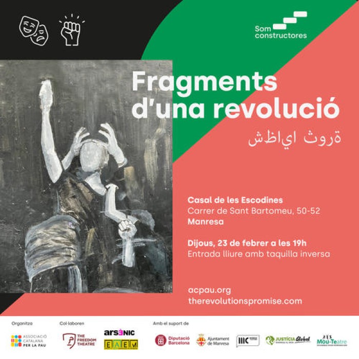 Manresa acull 'Fragments d'una revolució', una peça teatral fruit de l'intercanvi d'actrius i actors de Catalunya amb projectes culturals de Palestina