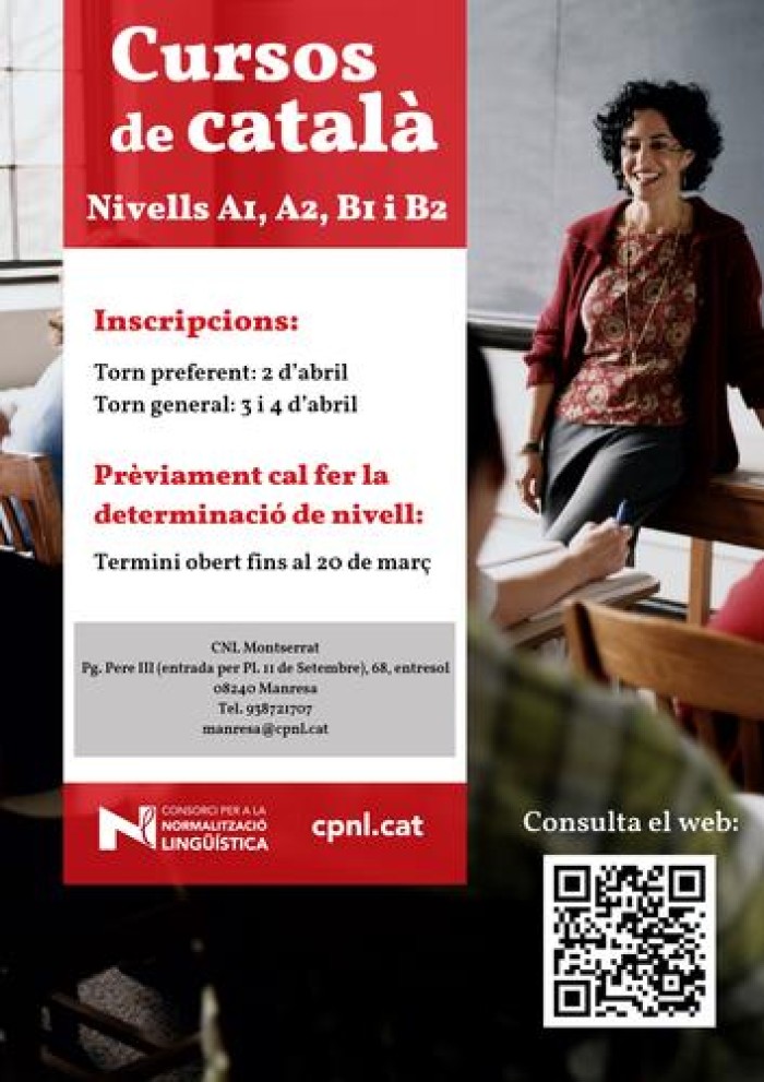 Les inscripcions als cursos de català per adults del CPNL seran del 2 al 4 d'abril 