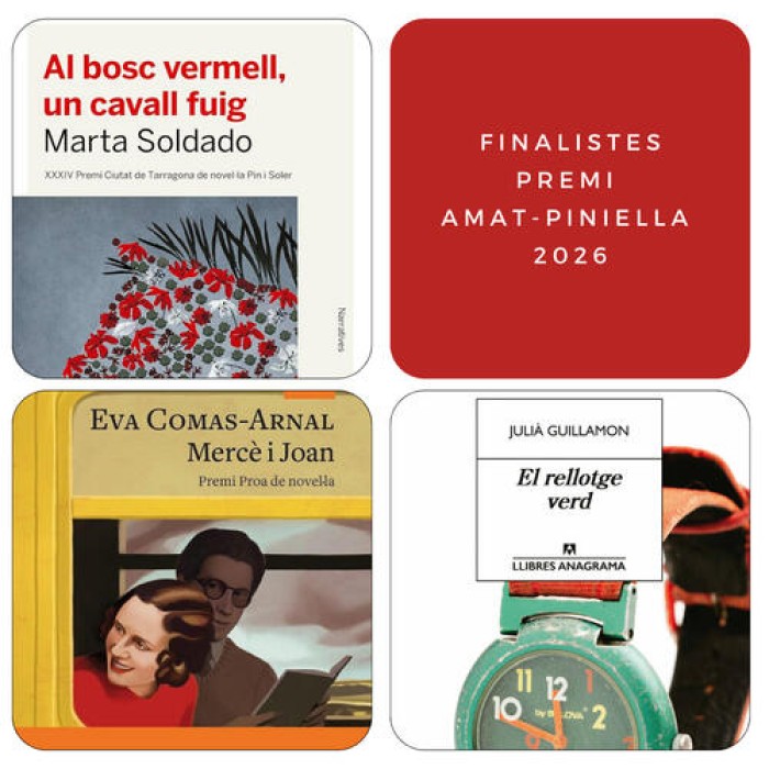 Eva Comas-Arnal, Julià Guillamon i Marta Soldado, finalistes del XXVIè Premi Joaquim Amat-Piniella