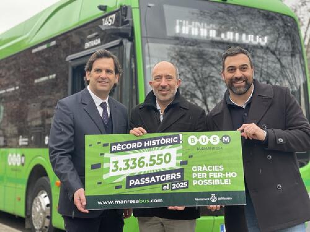 El bus urbà de Manresa assoleix el 2025 un nou rècord històric amb més de 3,3 milions de viatgers