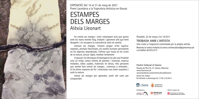 El Casino estrena aquest divendres l'exposició 'Estampes dels marges', de l'artista Alèxia Lleonart  