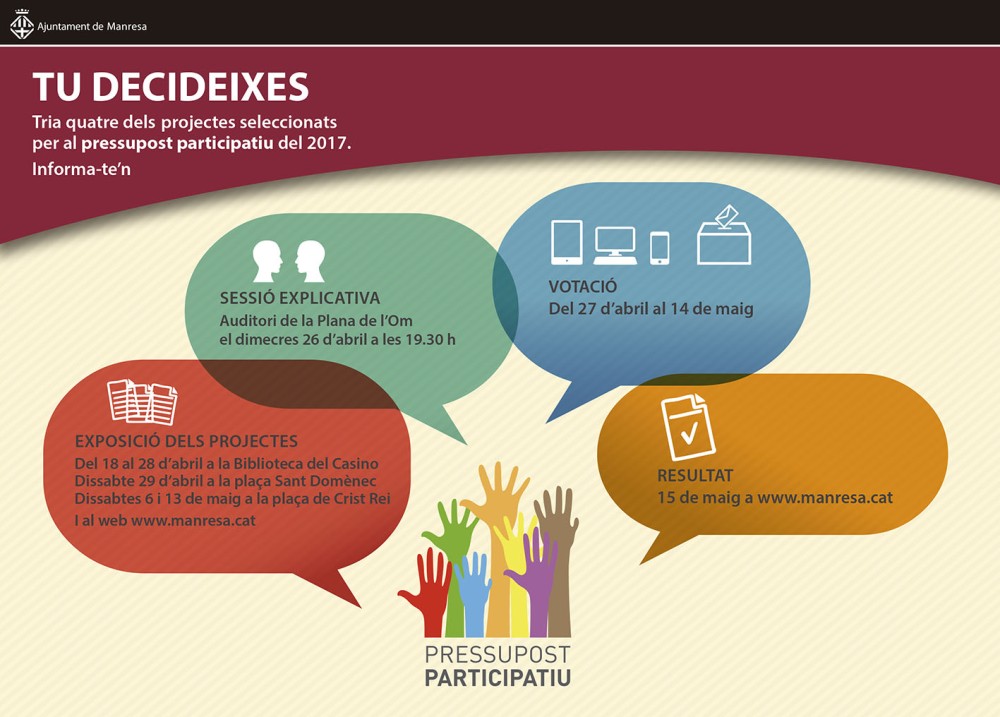 Les 36 propostes dels Pressupostos Participatius, exposades a la Biblioteca del Casino a partir de dimarts