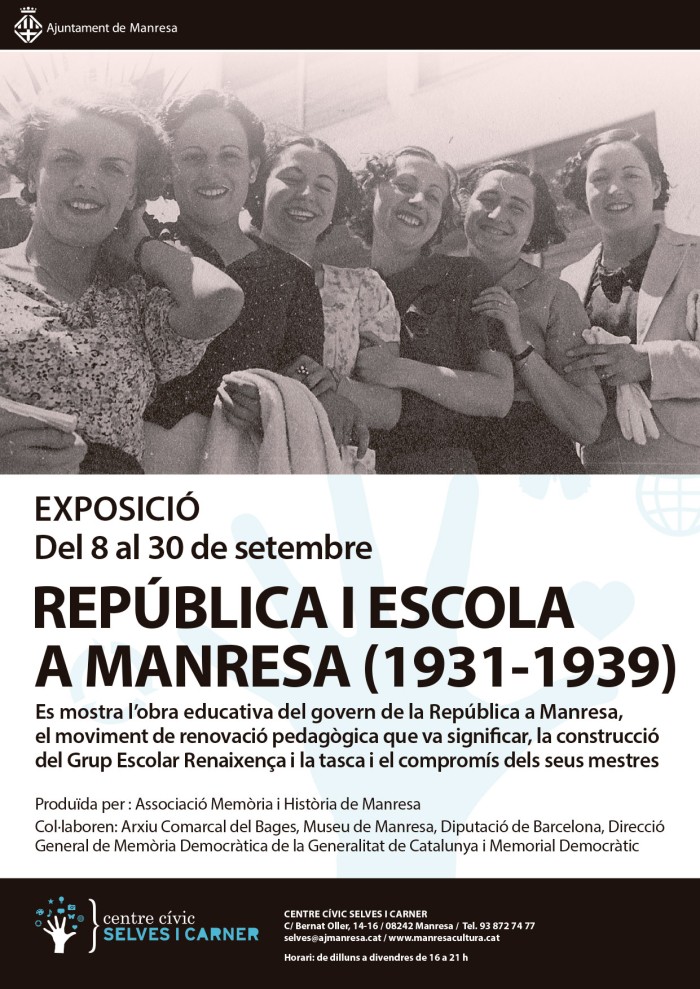 L'Ajuntament organitza dues exposicions sobre l'educació a la Segona República i els Objectius de Desenvolupament Sostenible a Manresa