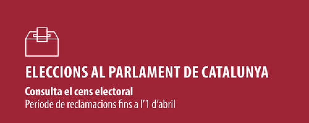 A partir d'avui es pot consultar el Cens Electoral per a les eleccions al Parlament de Catalunya 
