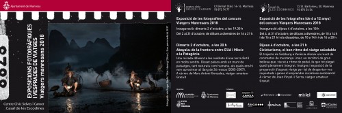 Lliurament de premis, exposicions i xerrades en el marc del concurs de fotografia Viatgers manresans 2018