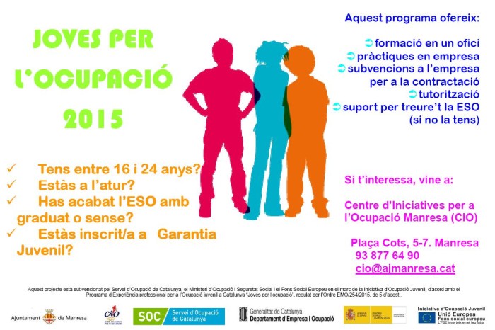 Nous cursos per joves. Vine al CIO!