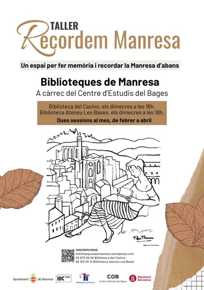 Les biblioteques de Manresa impulsen un taller per fer memòria i recordar la ciutat d'abans 